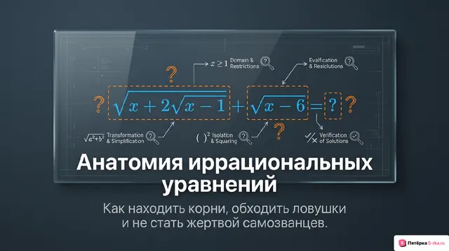 Обложка презентации к уроку «Решение иррациональных уравнений и неравенств»