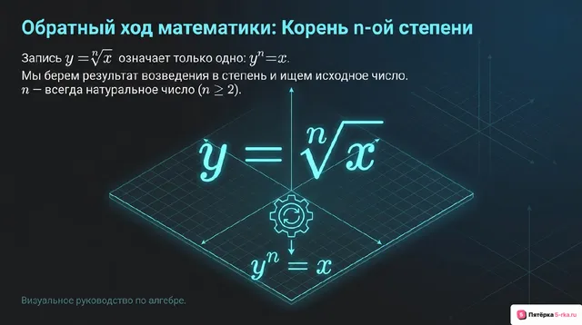 Обложка презентации к уроку «Свойства и график корня n-ой степени»