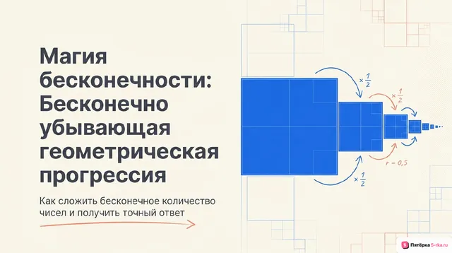 Обложка презентации к уроку «Бесконечно убывающая геометрическая прогрессия»