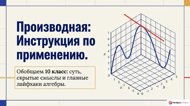 Обложка презентации к уроку «Обобщение, систематизация знаний за курс алгебры и начал математического анализа 10 класса»
