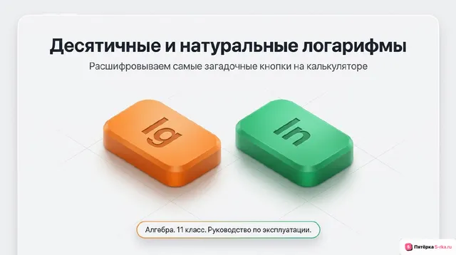 Обложка презентации к уроку «Десятичные и натуральные логарифмы»