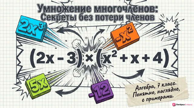 Обложка презентации к уроку «Сложение, вычитание, умножение многочленов»