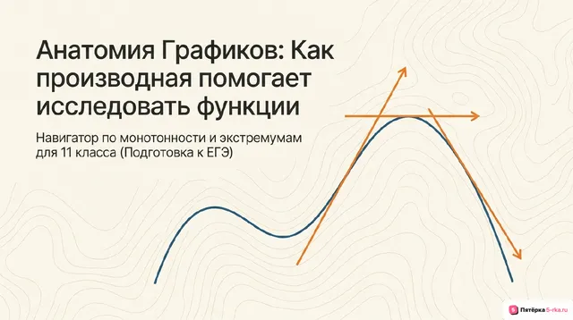 Обложка презентации к уроку «Применение производной к исследованию функций на монотонность и экстремумы»