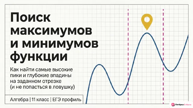 Обложка презентации к уроку «Нахождение наибольшего и наименьшего значения функции на отрезке»