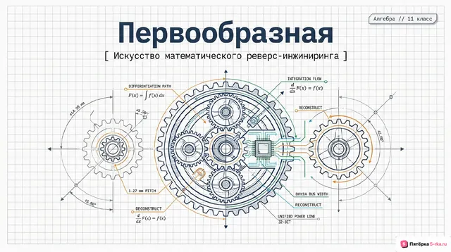 Обложка презентации к уроку «Первообразная»