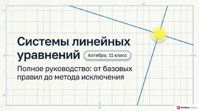 Обложка презентации к уроку «Системы линейных уравнений»