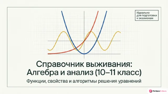 Обложка презентации к уроку «Обобщение, систематизация знаний за курс алгебры и начал математического анализа 10-11 классов»