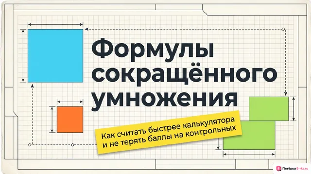 Обложка презентации к уроку «Формулы сокращённого умножения»