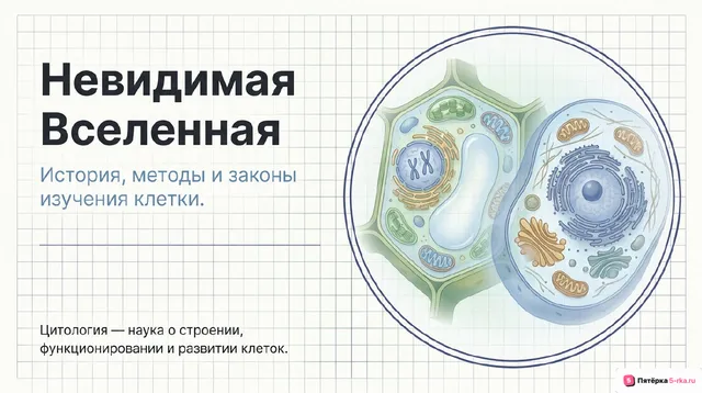 Обложка презентации к уроку «История и методы изучения клетки»