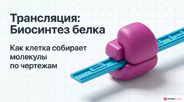 Обложка презентации к уроку «Трансляция — биосинтез белка»