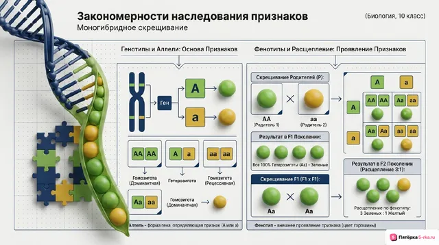 Обложка презентации к уроку «Закономерности наследования признаков»