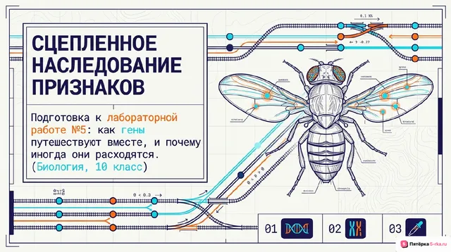 Обложка презентации к уроку «Сцепленное наследование признаков»