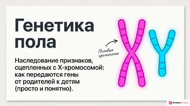 Обложка презентации к уроку «Генетика пола»