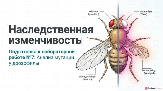Обложка презентации к уроку «Наследственная изменчивость»