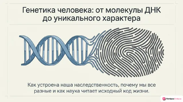 Обложка презентации к уроку «Генетика человека»