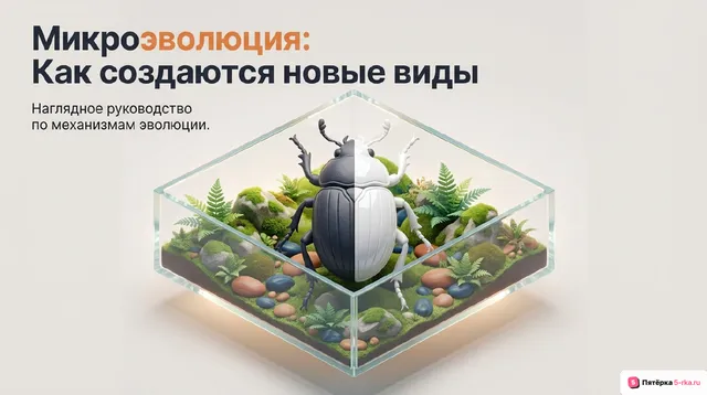 Обложка презентации к уроку «Микроэволюция»