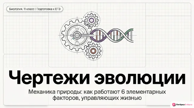 Обложка презентации к уроку «Движущие силы (элементарные факторы) эволюции»