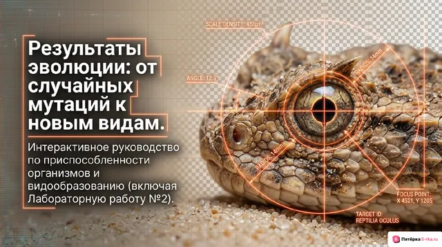 Обложка презентации к уроку «Результаты эволюции: приспособленность организмов и видообразование»