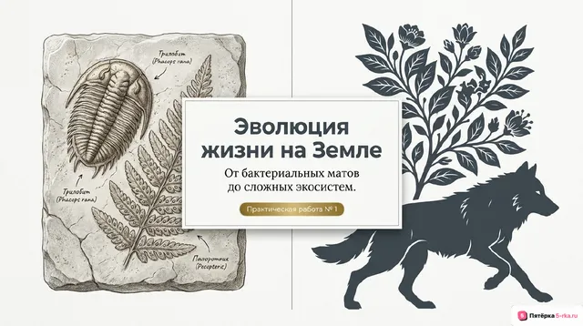 Обложка презентации к уроку «Основные этапы эволюции растительного и животного мира»