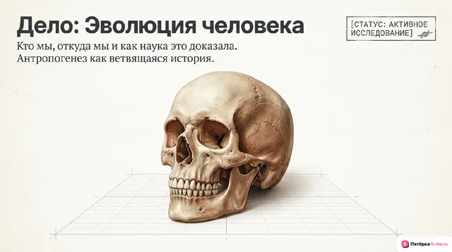 Обложка презентации к уроку «Эволюция человека (антропогенез)»
