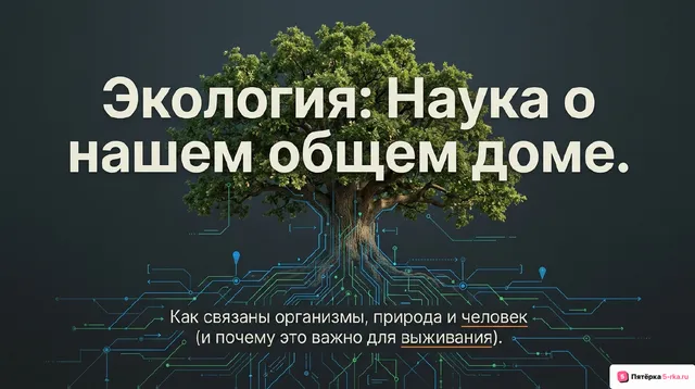 Обложка презентации к уроку «Экология как наука»