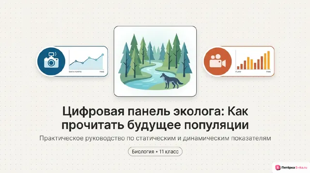 Обложка презентации к уроку «Экологические характеристики популяции»