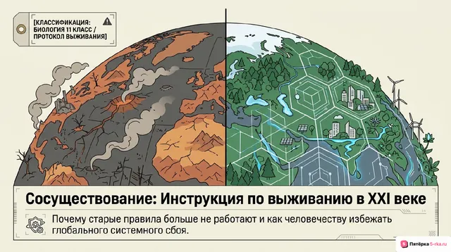 Обложка презентации к уроку «Сосуществование природы и человечества»