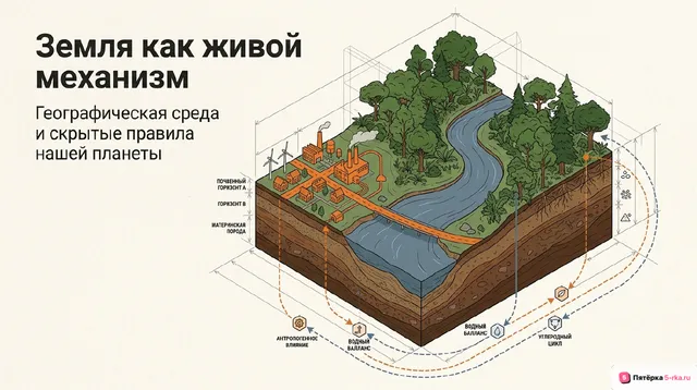 Обложка презентации к уроку «Географическая среда как геосистема»