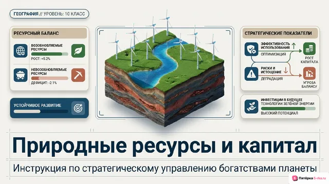 Обложка презентации к уроку «Природные ресурсы и их виды»