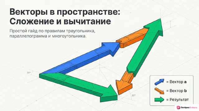 Обложка презентации к уроку «Сложение и вычитание векторов»