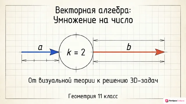 Обложка презентации к уроку «Умножение вектора на число»