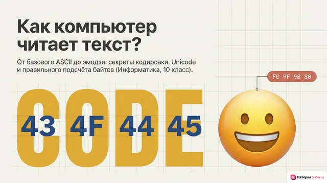Обложка презентации к уроку «Кодирование текстов»