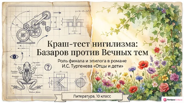 Обложка презентации к уроку ««Вечные темы» в романе «Отцы и дети»»