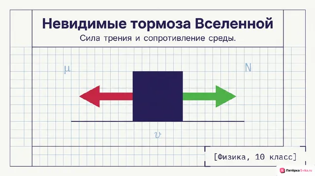 Обложка презентации к уроку «Сила трения»