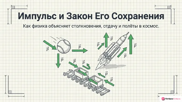 Обложка презентации к уроку «Импульс материальной точки, системы материальных точек»