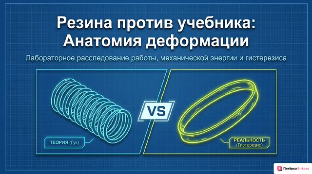 Обложка презентации к уроку «Лабораторная работа «Исследование связи работы силы с изменением механической энергии тела на примере растяжения резинового жгута»»