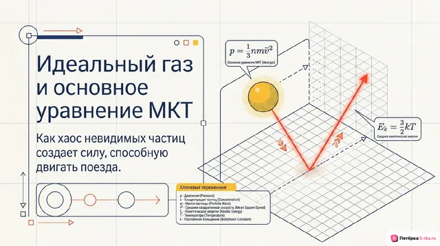 Обложка презентации к уроку «Идеальный газ в МКТ»