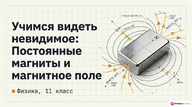 Обложка презентации к уроку «Постоянные магниты и их взаимодействие»
