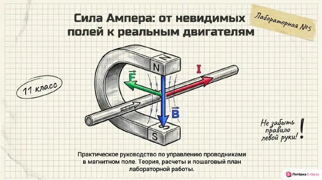 Обложка презентации к уроку «Действие магнитного поля на проводник с током»