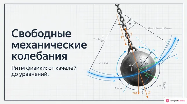 Обложка презентации к уроку «Свободные механические колебания»