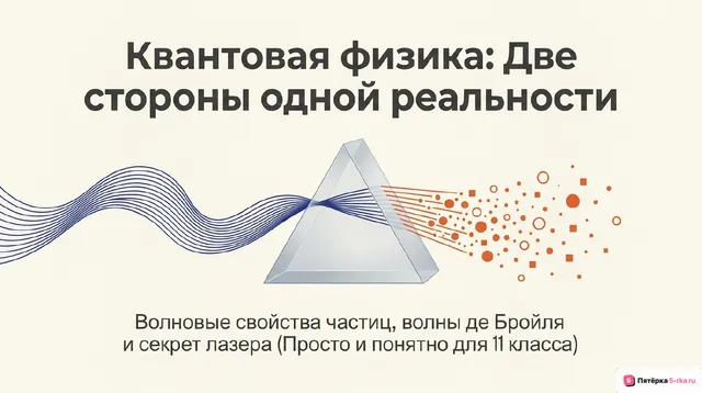 Обложка презентации к уроку «Волновые свойства частиц»