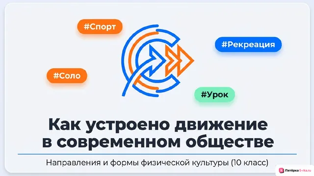 Обложка презентации к уроку «Основные направления и формы организации физической культуры в современном обществе»