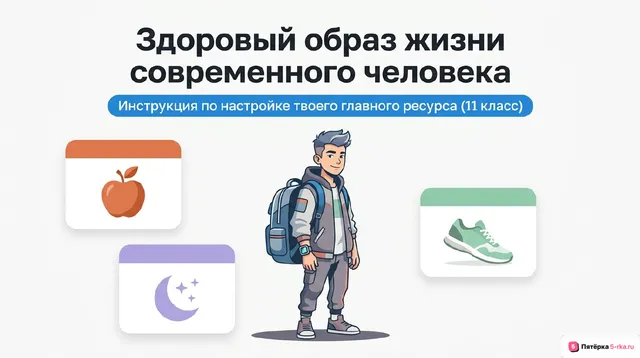 Обложка презентации к уроку «Здоровый образ жизни современного человека»