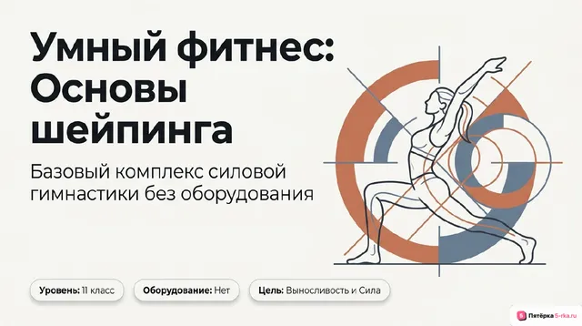 Обложка презентации к уроку «Комплекс упражнений силовой гимнастики (шейпинг)»