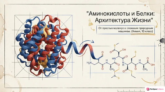 Обложка презентации к уроку «Аминокислоты как амфотерные органические соединения, их биологическое значение»