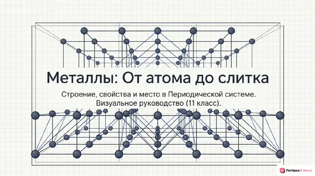 Обложка презентации к уроку «Металлы, их положение в Периодической системе химических элементов Д. И. Менделеева и особенности строения атомов»