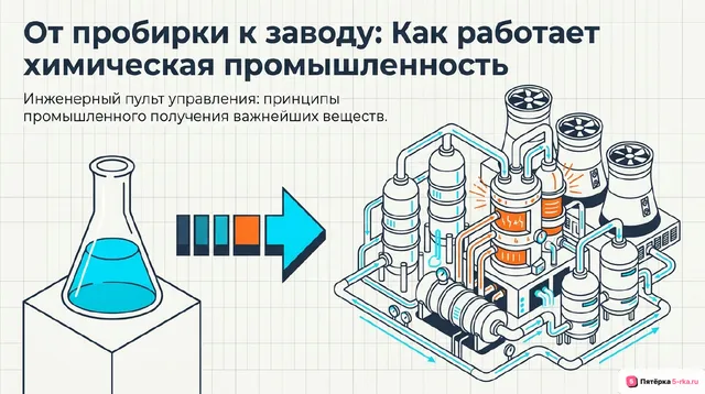 Обложка презентации к уроку «Представления об общих научных принципах промышленного получения важнейших веществ»