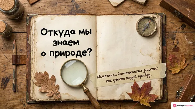 Обложка презентации к уроку «Источники биологических знаний»