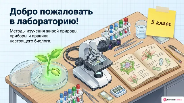 Обложка презентации к уроку «Методы изучения живой природы: наблюдение и эксперимент»