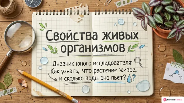 Обложка презентации к уроку «Свойства живых организмов»
